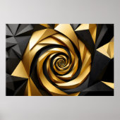 Goldene Spiralgeometrie Poster (Vorne)