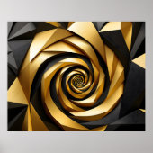 Goldene Spiralgeometrie Poster (Vorne)
