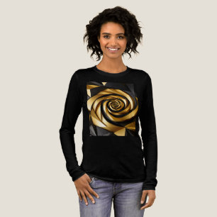 Goldene Spiralgeometrie Tri-Blend Shirt