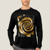 Goldene Spiralgeometrie Tri-Blend Shirt (Vorderseite)