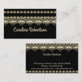 Goldene Spitze, elegant, glänzend Visitenkarte (Vorne/Hinten)