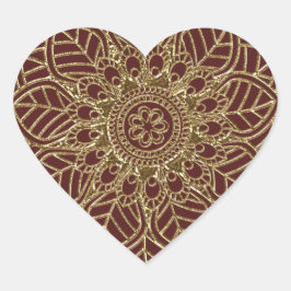 Goldene Spitzen (herzförmige Sticker) Herz-Aufkleber