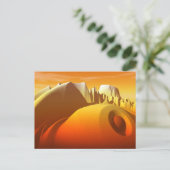 Goldene Spitzen Postkarte (Stehend Vorderseite)