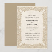 Goldene Spitzenhochzeit Einladung (Vorne/Hinten)