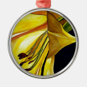 Goldene Splendor-Lilie Originelle Kunst Ornament Aus Metall