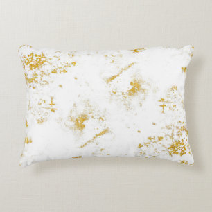 Goldene Spritzer Textur. Pinselstrich Designelemen Dekokissen