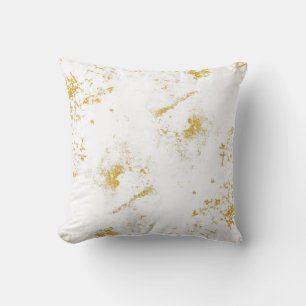 Goldene Spritzer Textur. Pinselstrich Designelemen Kissen