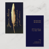 goldene Spulenverfasser-Visitenkarte Visitenkarte (Vorne/Hinten)