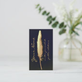 goldene Spulenverfasser-Visitenkarte Visitenkarte (Stehend Vorderseite)