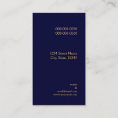 goldene Spulenverfasser-Visitenkarte Visitenkarte (Rückseite)