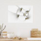 Goldene Spuren Poster (Küche)