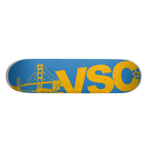 Goldene Staatthrowback-Plattform Skateboard