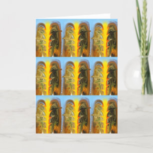 Goldene Stäbe Kunst Feiertagskarte