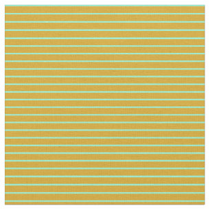 Goldene Stäbe und Aquamarine Streifen/Linien Muste Stoff