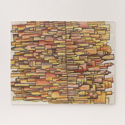 Goldene Stadt Puzzle (Horizontal)