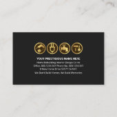 Goldene Stadt Silhouette Pinsel Visitenkarte (Rückseite)