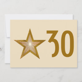 Goldene Star-Einladung zum Geburtstag Einladung