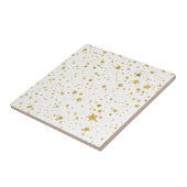 Goldene Stars2 - Reines Weißes Fliese (Seite)