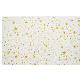 Goldene Stars2 - Reines Weißes Stoff