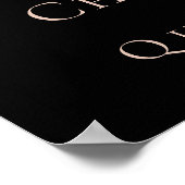 Goldene Stars aus Quinceanera, schwarze Rose, Foto Poster (Ecke)