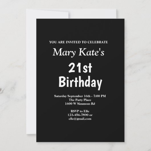 Goldene Stars mit Message-Foto am Schwarzen Geburt Einladung (Rückseite)