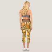 Goldene Steinchen Capri Leggings (Rückseite)