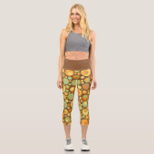 Goldene Steinchen Capri Leggings (Vorderseite)