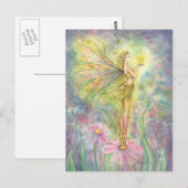 Goldene Stern Fee Postkarte (Vorne/Hinten)