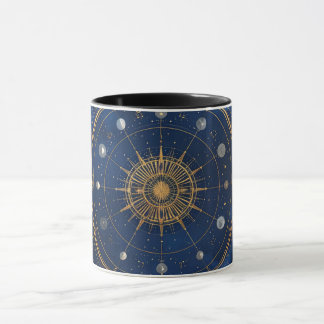 Goldene Sternbild Astrologie Kaffeetasse