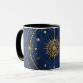 Goldene Sternbild Astrologie Kaffeetasse (Vorderseite Links)