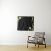 Goldene Sterne Abschluss Hintergrund Wandteppich (Beispiel (Horizontal))