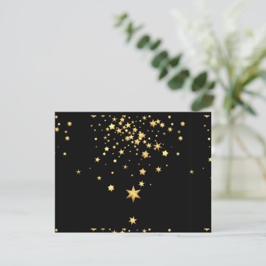 Goldene Sterne Ankündigung (Stehend Vorderseite)