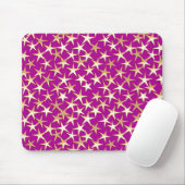 Goldene Sterne auf Amethyst lila Mousepad (Mit Mouse)