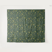 Goldene Sterne auf Grün (oder Blau oder Rot) Wandteppich (Vorderseite (Horizontal))