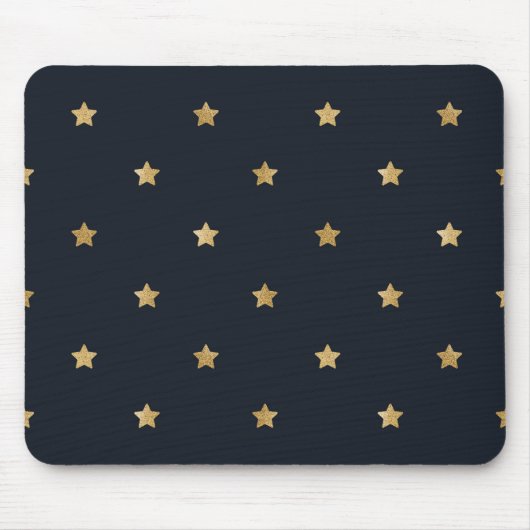 Goldene Sterne auf Mitternachtschwarz Mousepad (Vorne)
