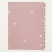 Goldene Sterne auf rosa jährlich Planer (Rückseite)