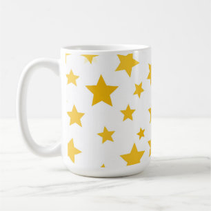 goldene Sterne auf weißem Hintergrund Kaffeetasse