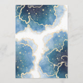 Goldene Sterne Babyduschkarten Hinweiskarte (Rückseite)