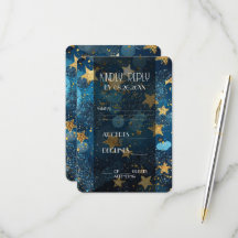 Goldene Sterne Blaue Hochzeit