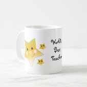 Goldene Sterne - Die beste Tasse für Lehrer der We (Vorderseite Links)
