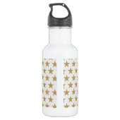 Goldene Sterne Edelstahlflasche (Rückseite)