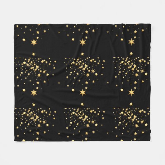 Goldene Sterne Fleecedecke (Vorderseite (Horizontal))
