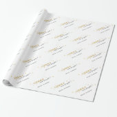 Goldene Sterne - Fröhlich und hell Geschenkpapier (Ungerollt)