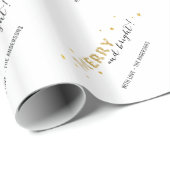 Goldene Sterne - Fröhlich und hell Geschenkpapier (Rolleneckpunkt)
