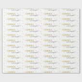 Goldene Sterne - Fröhlich und hell Geschenkpapier (Flach)