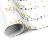 Goldene Sterne - Fröhlich und hell Geschenkpapier (Rolleneckpunkt)