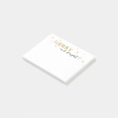 Goldene Sterne - Fröhlich und hell Post-it Klebezettel (angewinkelt)