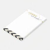 Goldene Sterne - Fröhlich und hell Post-it Klebezettel (angewinkelt)