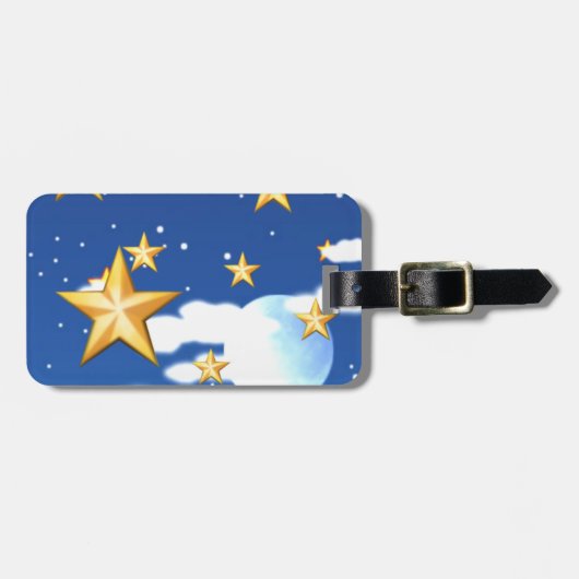 Goldene Sterne - Gepäckanhänger (Vorderseite horizontal)