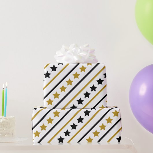 Goldene Sterne Geschenkpapier (Partygeschenke)
